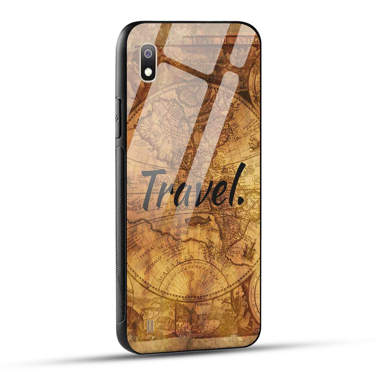 Samsung Galaxy A10 Back Cover Travel Printed Glass Case