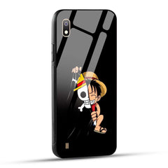 Samsung Galaxy A10 Back Cover Luffy Printed Glass Case