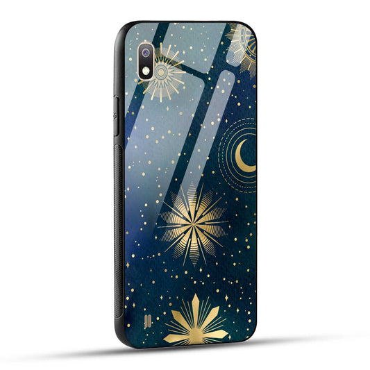 Samsung Galaxy A10 Back Cover Art Of Moon Printed Glass Case