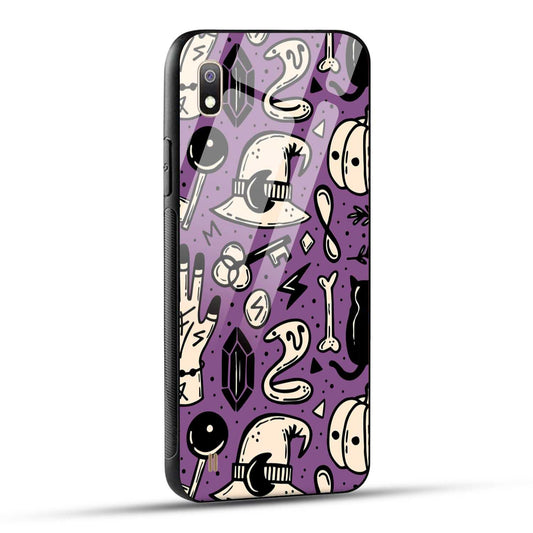 Samsung Galaxy A10 Back Cover Aethetic Texture Printed Glass Case