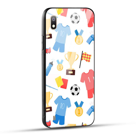 Samsung Galaxy A10 Back Cover Love For Football Printed Glass Case