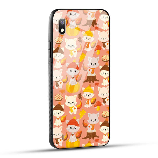 Samsung Galaxy A10 Back Cover Cute Kittys Printed Glass Case