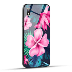 Samsung Galaxy A10 Back Cover Retro Flowers  Printed Glass Case