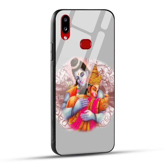 Samsung Galaxy A10s / Samsung Galaxy M01s Back Cover Hanuman and Ram Printed Glass Case