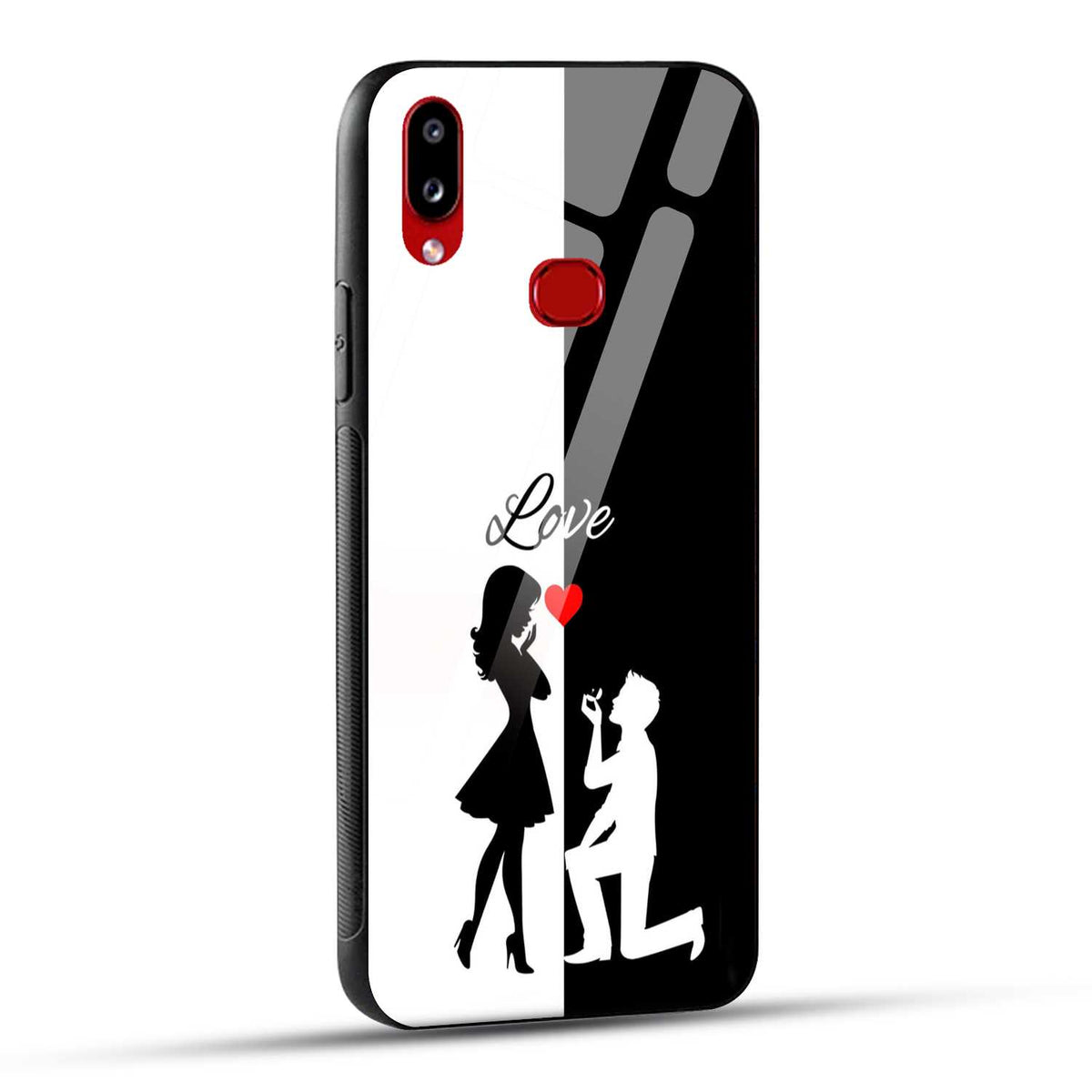 Samsung Galaxy A10s / Samsung Galaxy M01s Back Cover Love Proposal Printed Glass Case