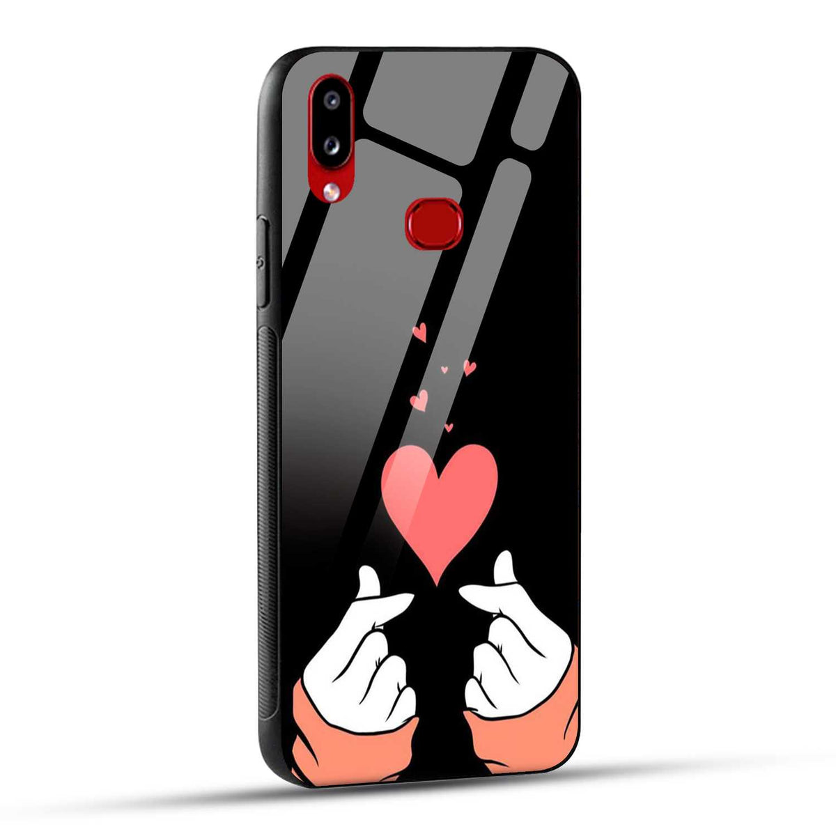 Samsung Galaxy A10s / Samsung Galaxy M01s Back Cover Love Expressing Printed Glass Case