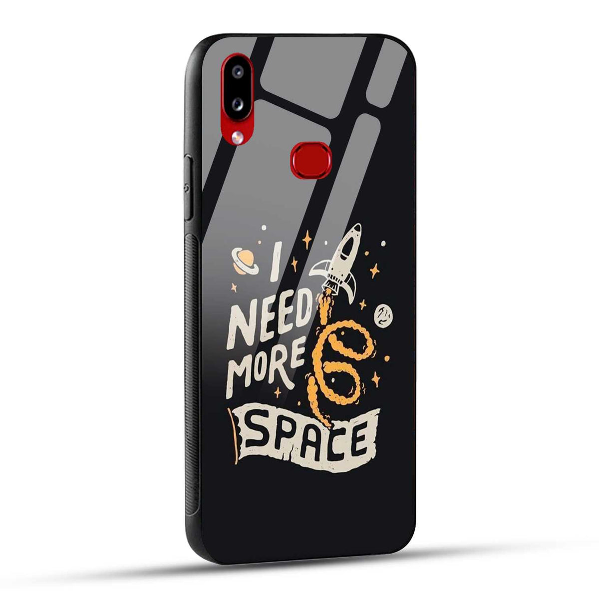 Samsung Galaxy A10s / Samsung Galaxy M01s Back Cover I Need More Space Printed Glass Case