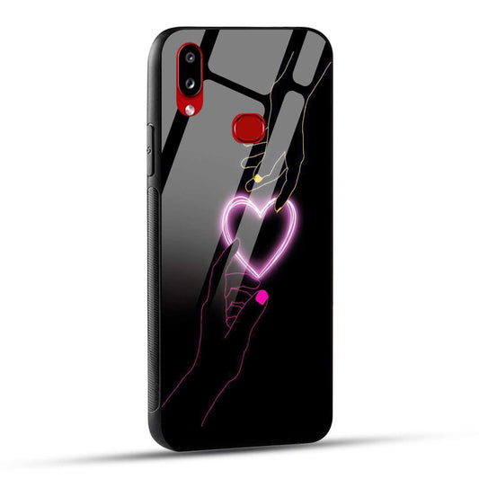 Samsung Galaxy A10s / Samsung Galaxy M01s Back Cover Love Forever Heart Printed Glass Case
