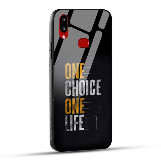 Samsung Galaxy A10s / Samsung Galaxy M01s Back Cover One Choice One Life Printed Glass Case