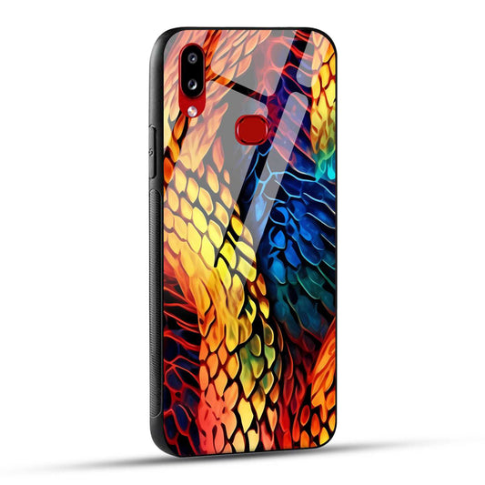 Samsung Galaxy A10s / Samsung Galaxy M01s Back Cover Colorburst Jungle Rainbow Animal Spots Printed Glass Case