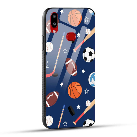 Samsung Galaxy A10s / Samsung Galaxy M01s Back Cover Every Sports Matter Printed Glass Case