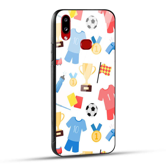 Samsung Galaxy A10s / Samsung Galaxy M01s Back Cover Love For Football Printed Glass Case