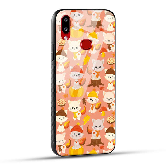 Samsung Galaxy A10s / Samsung Galaxy M01s Back Cover Cute Kittys Printed Glass Case