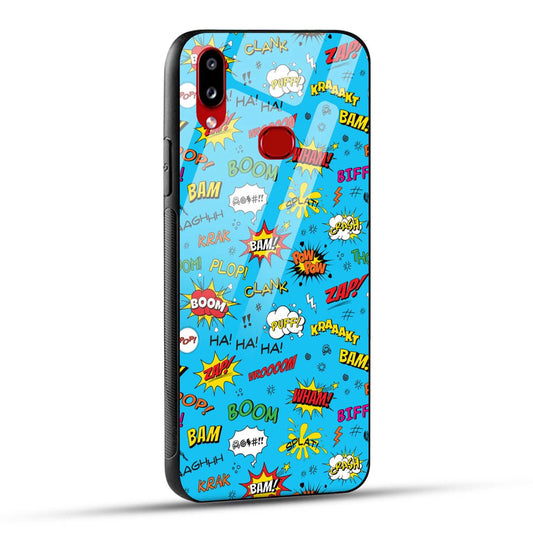 Samsung Galaxy A10s / Samsung Galaxy M01s Back Cover Doodle Of Texts Printed Glass Case