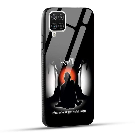 Samsung Galaxy A12 / M12 / F12 Back Cover Shree Swami Samarth Printed Glass Case