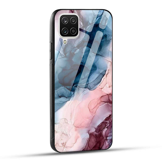 Samsung Galaxy A12 / M12 / F12 Back Cover Marble Color Printed Glass Case