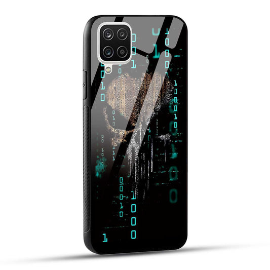 Samsung Galaxy A12 / M12 / F12 Back Cover Hacker Printed Glass Case