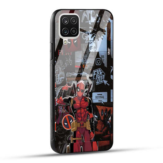 Samsung Galaxy A12 / M12 / F12 Back Cover Superhero Collage Printed Glass Case