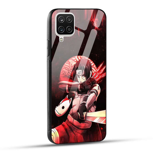 Samsung Galaxy A12 / M12 / F12 Back Cover Itachii Printed Glass Case