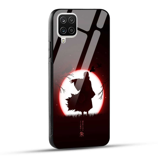 Samsung Galaxy A12 / M12 / F12 Back Cover Itachi Uchiha Printed Glass Case