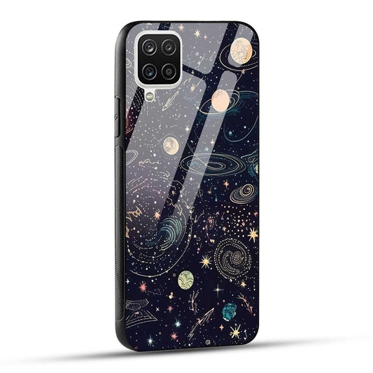 Samsung Galaxy A12 / M12 / F12 Back Cover Beauty Of Multiverse Art Printed Glass Case
