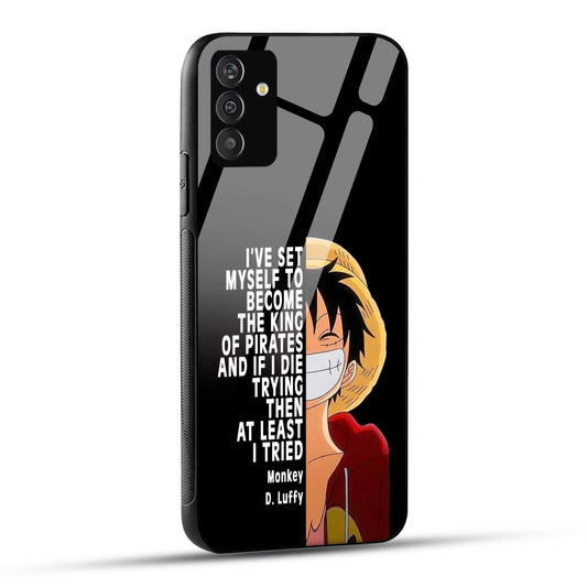 Samsung Galaxy A34 5G Back Cover Anime One Piece Monkey D. Luffy  Printed Glass Case