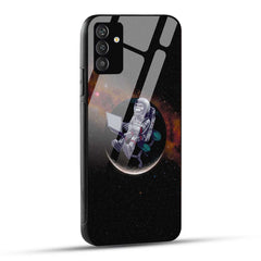 Samsung Galaxy A25 5G Back Cover Astronaut Working In Space Printed Glass Case