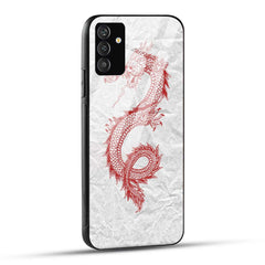 Samsung Galaxy A25 5G Back Cover Red Dragon Printed Glass Case