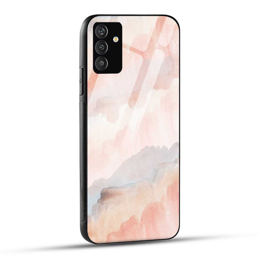 Samsung Galaxy A05s Back Cover Pastel Peach Watercolour Printed Glass Case