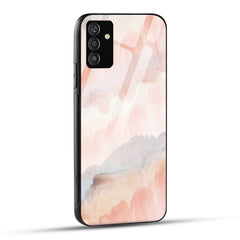 Samsung Galaxy A05s Back Cover Pastel Peach Watercolour Printed Glass Case