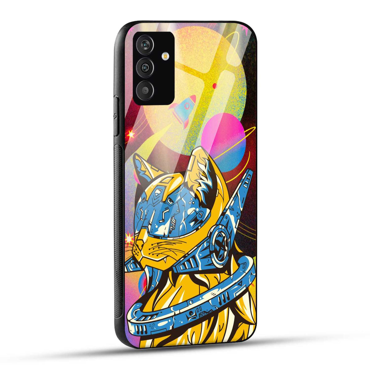 Samsung Galaxy S24 Plus 5G Back Cover Cat Illustration Printed Glass Case
