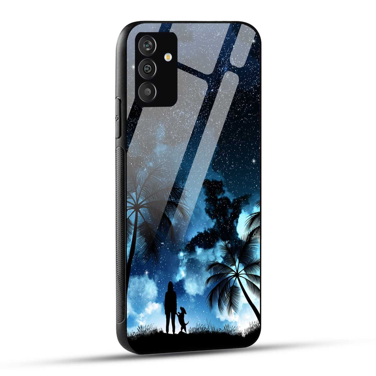 Samsung Galaxy F54 Back Cover Stars Night Printed Glass Case