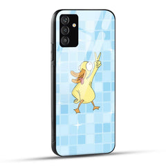Samsung Galaxy S24 Plus 5G Back Cover Blue Yellow Illustrated Duck Printed Glass Case