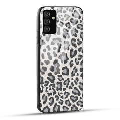 Samsung Galaxy S24 Plus 5G Back Cover Gray And White Leopard Print Printed Glass Case