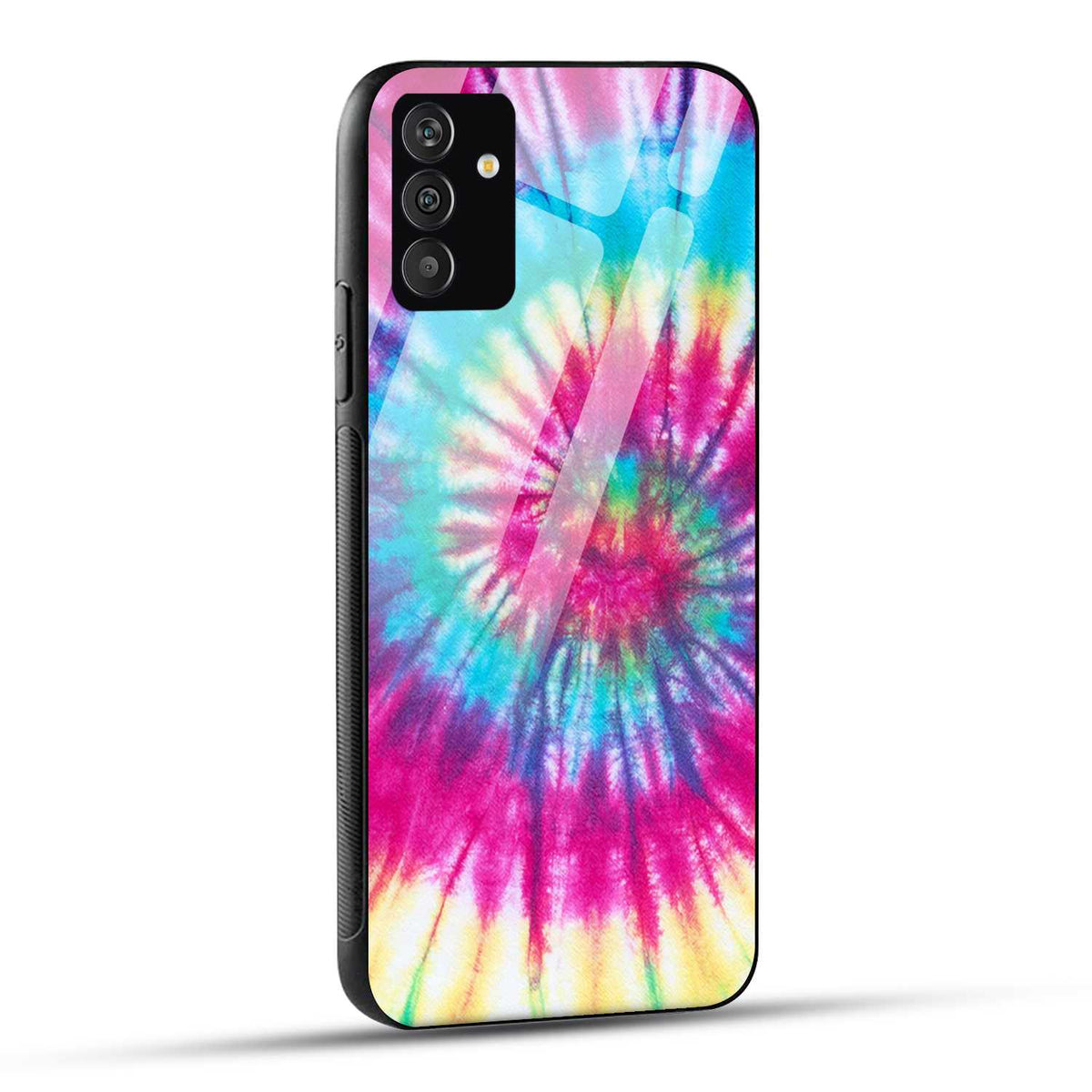 Samsung Galaxy F54 Back Cover Tie-Dye Pink Texture Printed Glass Case