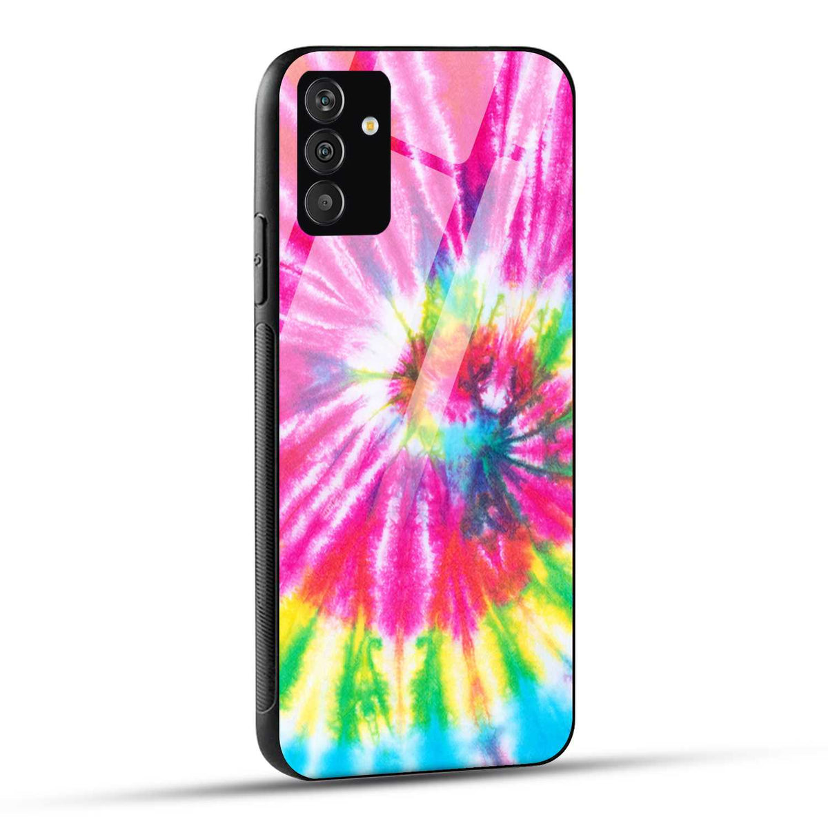 Samsung Galaxy F54 Back Cover Tie-Dye Yellow Texture Printed Glass Case