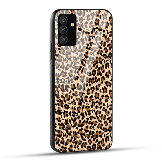 Samsung Galaxy A05s Back Cover Leapord Pattern Texture Printed Glass Case