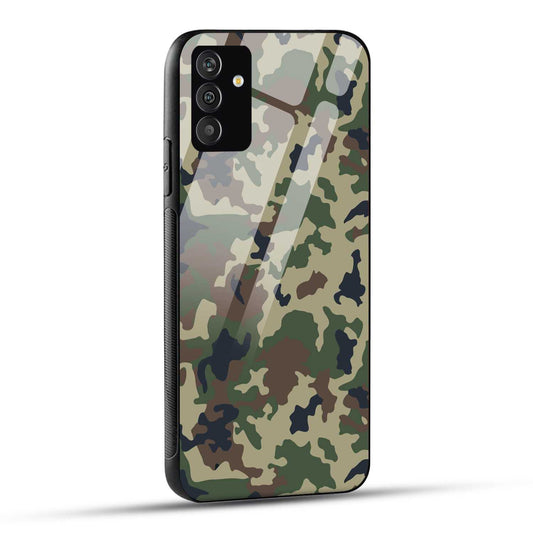 Samsung Galaxy A54 5G Back Cover Army Pattern Printed Glass Case