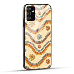 Samsung Galaxy S24 5G Back Cover Retro Flower Printed Glass Case