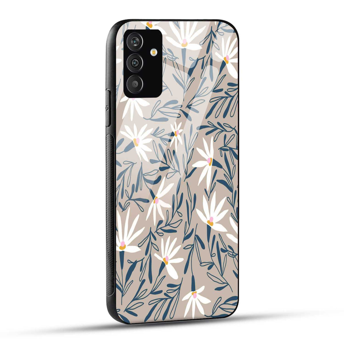 Samsung Galaxy F54 Back Cover Seamless Floral Abstract Printed Glass Case