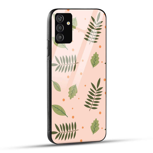 Samsung Galaxy A05s Back Cover Beautiful Leaf Doodle Printed Glass Case