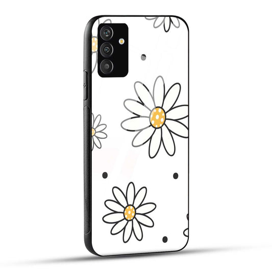 Samsung Galaxy F54 Back Cover Simple Floral Design Printed Glass Case