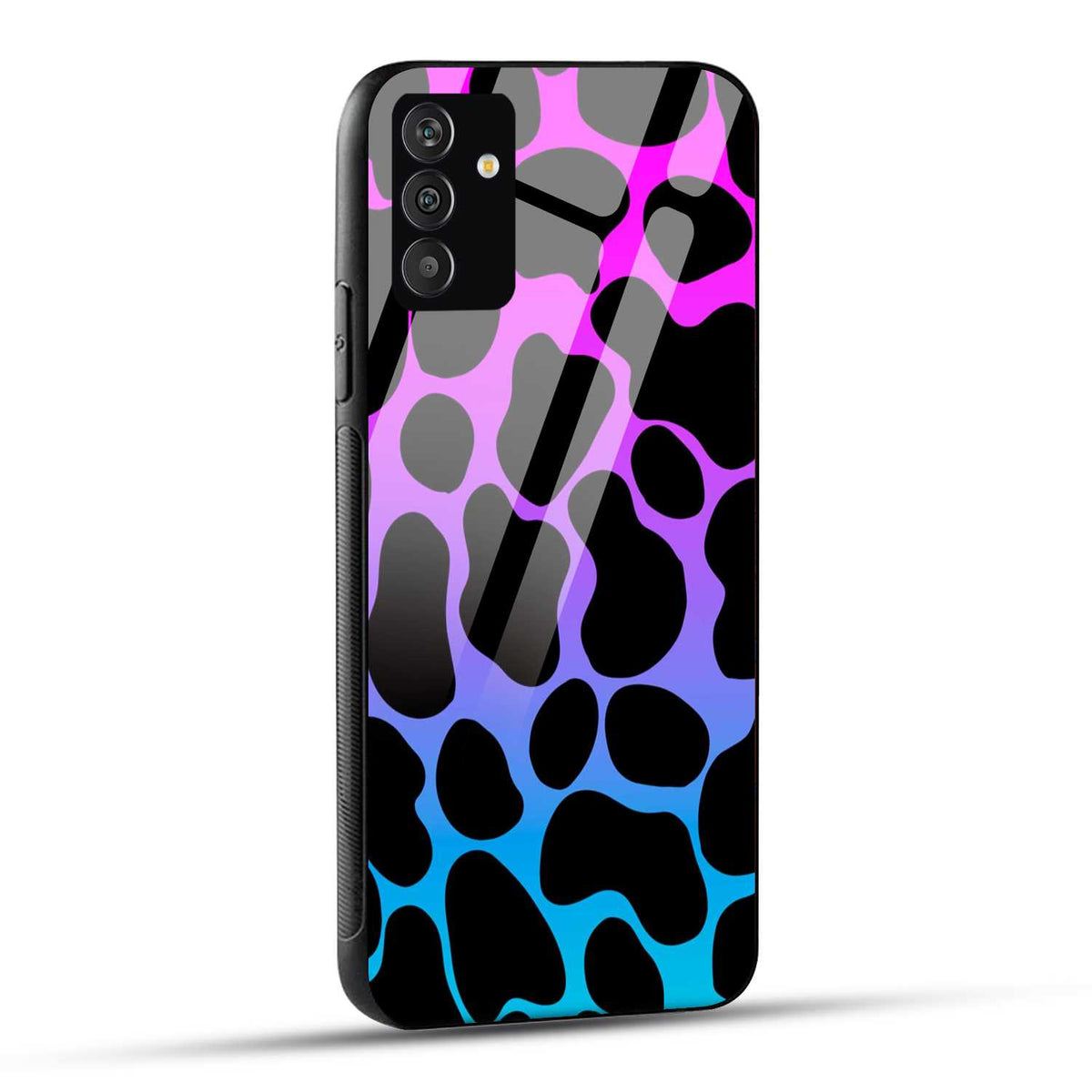 Samsung Galaxy F54 Back Cover Giraffe In Black Printed Glass Case