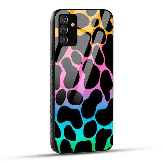 Samsung Galaxy F54 Back Cover Giraffe In Black Pattern Printed Glass Case