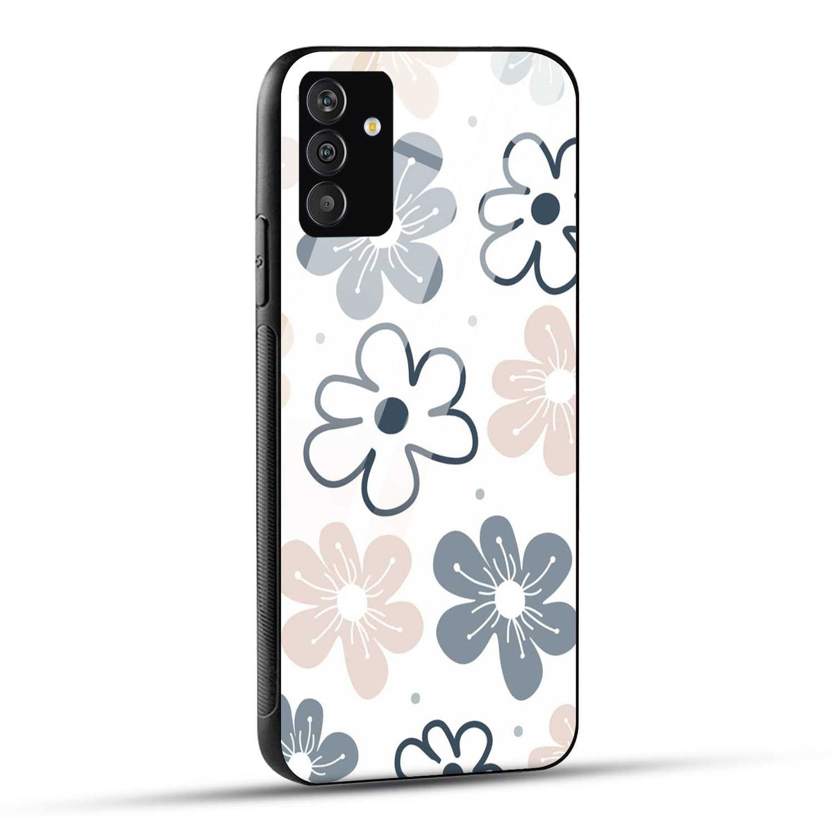 Samsung Galaxy F54 Back Cover Doodle Of Flower Printed Glass Case