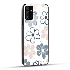 Samsung Galaxy F54 Back Cover Doodle Of Flower Printed Glass Case