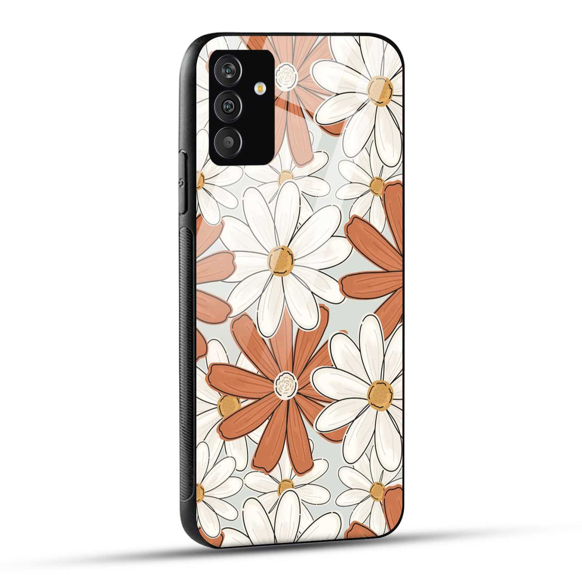 Samsung Galaxy F54 Back Cover Retro Floral Art Printed Glass Case