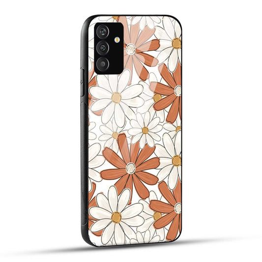Samsung Galaxy F54 Back Cover Retro Flower Doodle Art Printed Glass Case
