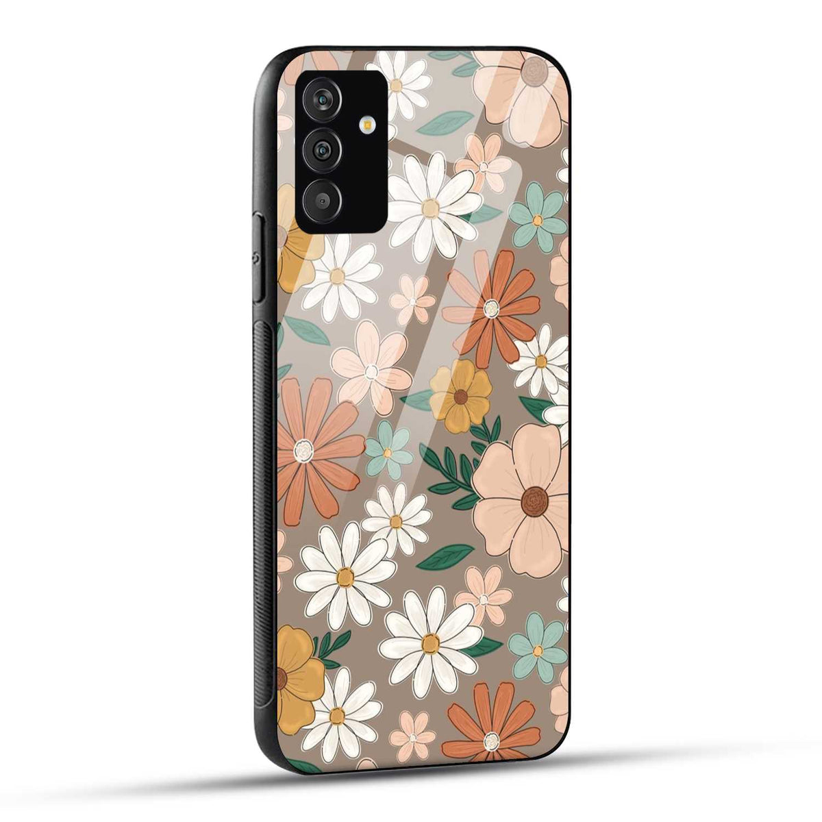 Samsung Galaxy F54 Back Cover Retro Flower Doodle Arts Printed Glass Case