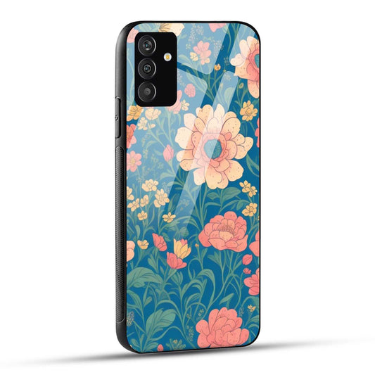 Samsung Galaxy A25 5G Back Cover Retro Flowers Art Printed Glass Case